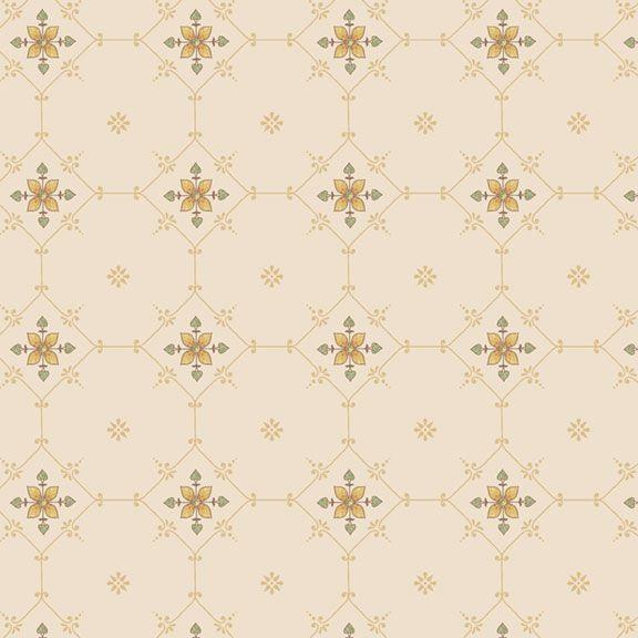 MB Botanical Journal Tile Floral - R650857D-CREAM - Cotton Fabric