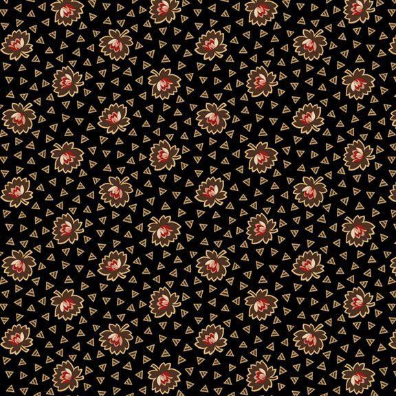 MB Butternut and Peppercorn II Double Bloom - R170751-BLACK - Cotton Fabric