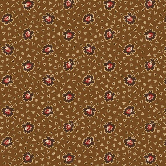 MB Butternut and Peppercorn II Double Bloom - R170751-BROWN - Cotton Fabric