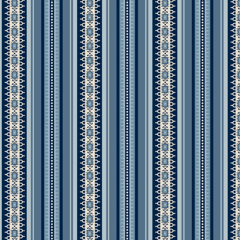MB Genevieve - R100634-BLUE - Cotton Fabric