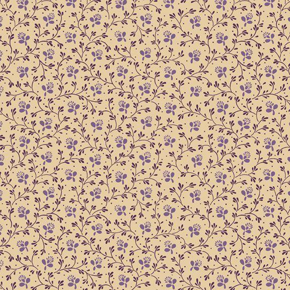 MB I Love Purple Nosegay - R330695-CREAM - Cotton Fabric