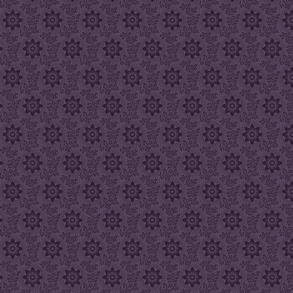MB I Love Purple Star Flower - R330693-PLUM - Cotton Fabric