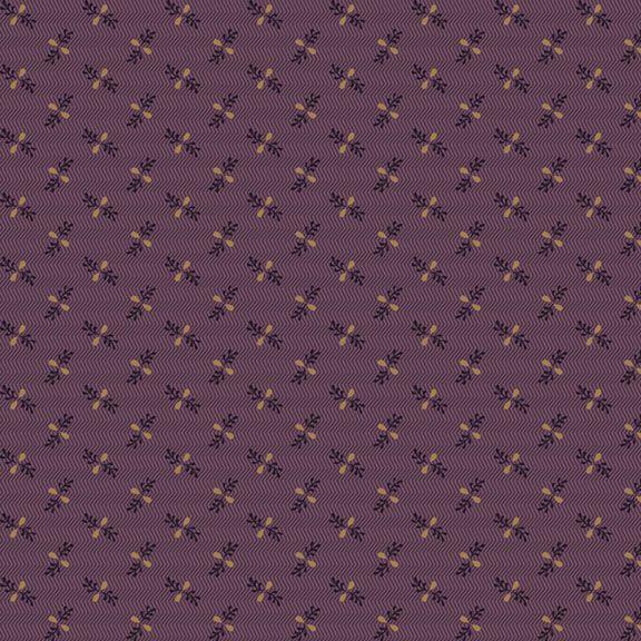 MB I Love Purple Zig Zag Sprig - R330689-PURPLE - Cotton Fabric