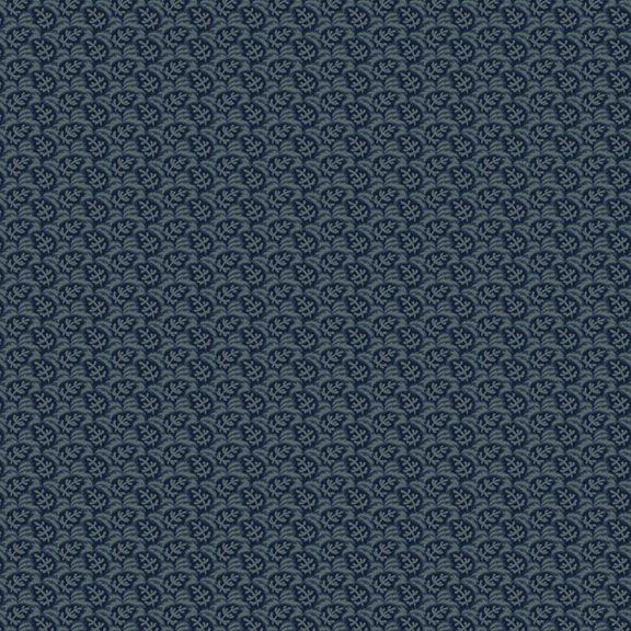 MB Maple House Leaf Tesselation - R170824D-NAVY - Cotton Fabric