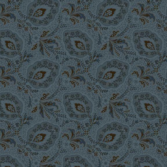 MB Maple House Paisley - R170820D-NAVY - Cotton Fabric