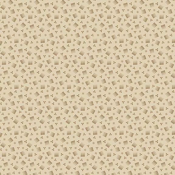 MB Sample Shirtings Dotted Squares - R220650-BROWN - Cotton Fabric