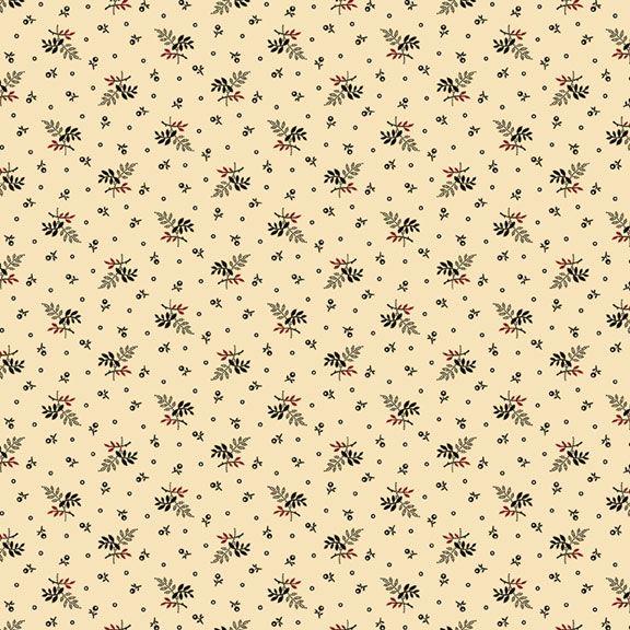 MB Strawberry Emery Leafy Shade - R170871D-CREAM - Cotton Fabric