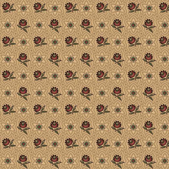 MB Sturbridge Floral Petites Sunday Best - R170710-BEIGE - Cotton Fabric