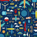 MM Aviation Adventures Absolute Altitude - DDC12034-NAVY-D - Cotton Fabric
