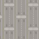 MM Aviation Adventures Runway Stripe - DDC12037-GRAY-D - Cotton Fabric