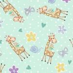 MM Baby Love Baby Giraffe - DC11594-MINT Mint - Cotton Fabric