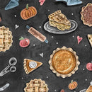 MM Happy Pie Season Homemade Pies - DDC11735-BLAC Black - Cotton Fabric