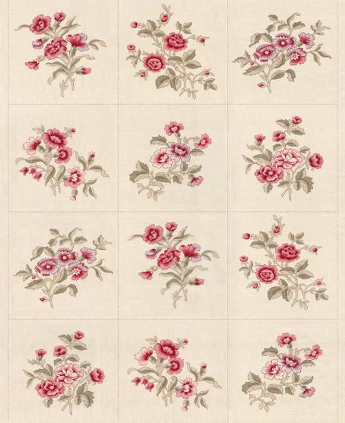 MODA Antoinette Panel - 13958-11 Pearl - Cotton Fabric