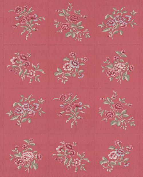 MODA Antoinette Panel - 13958-15 Faded Red - Cotton Fabric