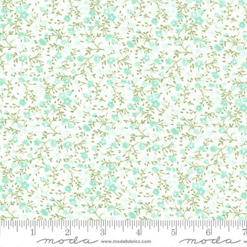 MODA Lighthearted Meadow - 55297-21 Cream Aqua - Cotton Fabric
