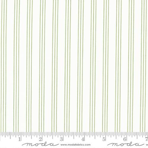 MODA Lighthearted Stripe - 55296-22 Cream Green - Cotton Fabric