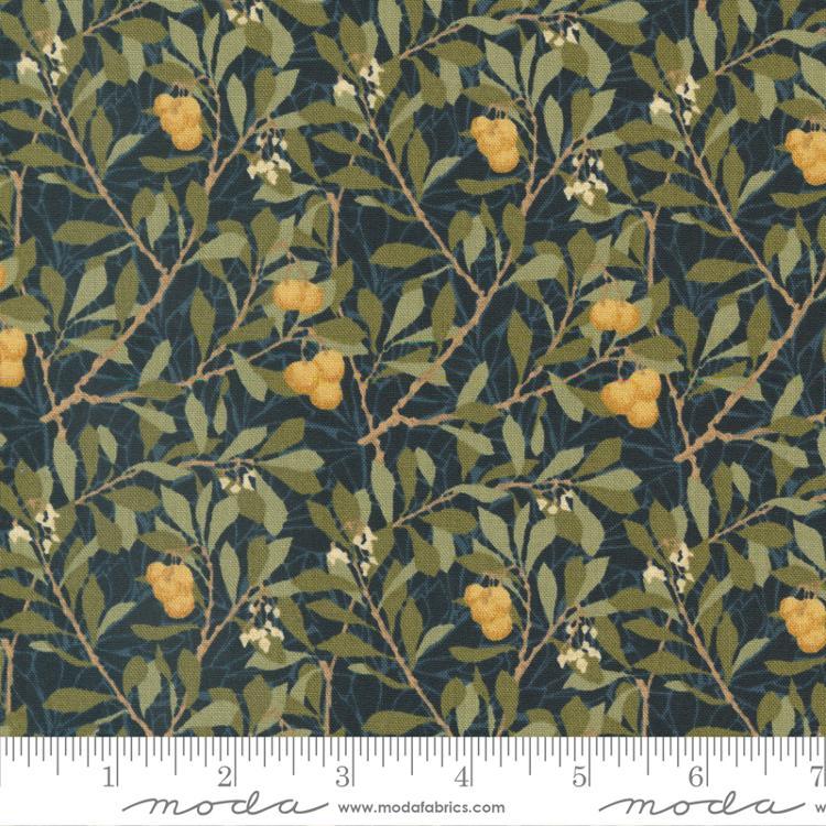 MODA Morris Meadow 8373-21 Damask Black - Cotton Fabric
