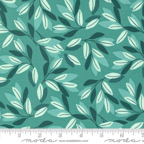 MODA Willow Leaves - 36061-19 Pond - Cotton Fabric