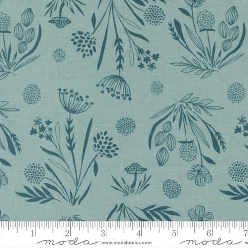 MODA Woodland Wildflowers - 45583-17 Bluestone - Cotton Fabric
