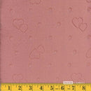 MOOK Fleece Flannel Heart Dot - 139715 Dusty Rose - Fleece Flannel Fabric