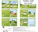 NCT Counting Sheep Book Panel - DP28477-74 Green Multi - Cotton Fabric