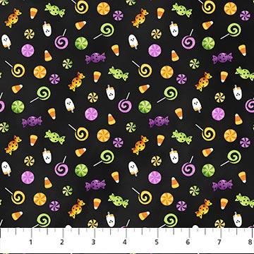 NCT Double Bubble Kitty Trouble - 26963-99 Black Multi - Cotton Fabric
