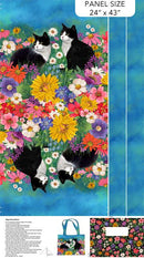 NCT Hide and Seek Tote Bag Panel - C27655-44 Blue Multi - Cotton Fabric