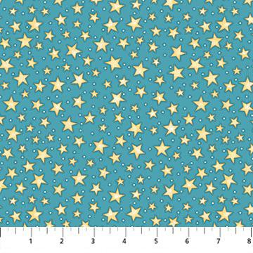 NCT Night Owl Flannel - F10353-62 Teal - Cotton Fabric