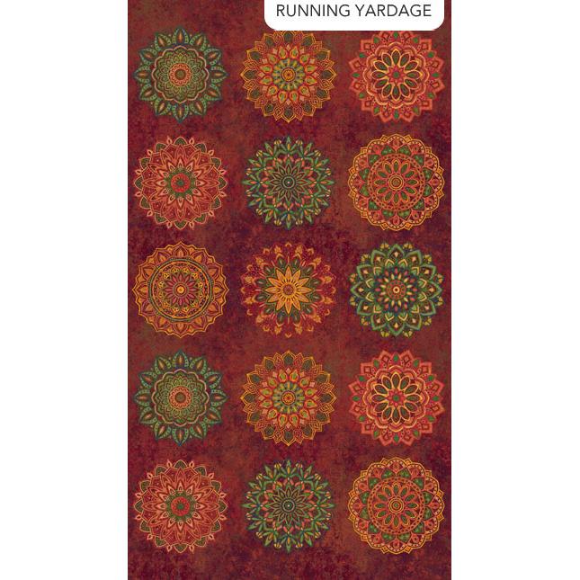 NCT Stonehenge Marrakech Panel - DP26817-24 Red Multi - Cotton Fabric