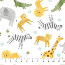NCT Sunny Safari - 27762-10 White Multi - Cotton Fabric