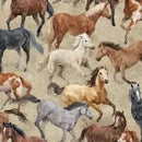 OASIS Round Up Horses - 59-7921 - Cotton Fabric