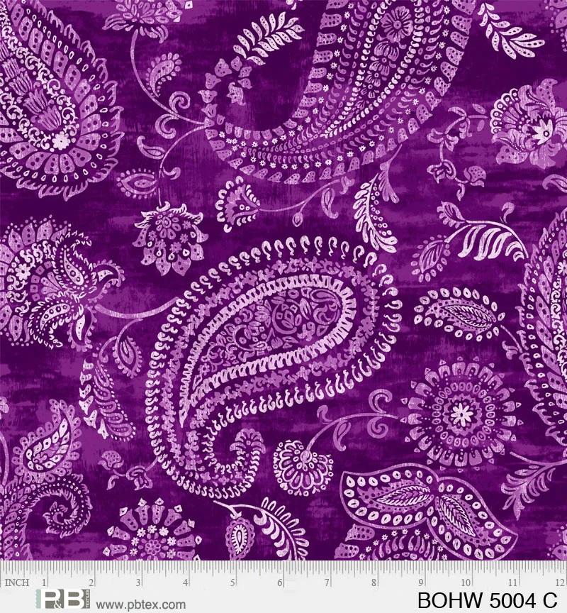 PB Bohemia 108" - 5004-C Purple - Cotton Fabric