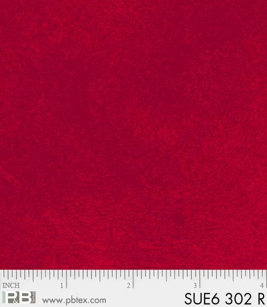 PB Suede 6 - SUE6-302-R Red - Cotton Fabric