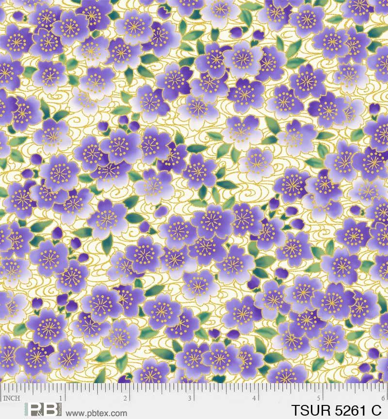 PB Tsuru Ditzy Flowers - 05261-C - Cotton Fabric