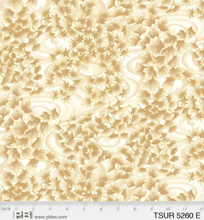 PB Tsuru Swirling Leaves - 05260-E - Cotton Fabric