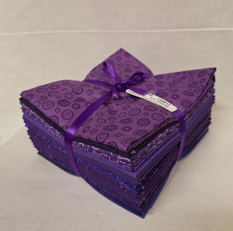 Purple Fat Quarter Bundle - 20 Fat Quarters - Cotton Fabric