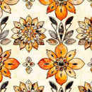 QT All The Buzz Decorative Floral - 30949-E Cream - Cotton Fabric