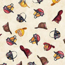 QT American Heroes Firefighter - 30683-E Cream - Cotton Fabric