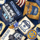 QT American Heroes Police - 30686-N Navy - Cotton Fabric