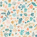 QT Deep Sea Dazzle Coral - 31201-EX Beige/Multi - Cotton Fabric