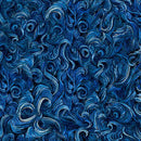 QT Deep Sea Dazzle Waves Texture - 31200-N Navy - Cotton Fabric