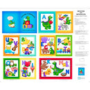 QT Dexter the Dinasaur Learns About Letters Book Panel - 26932-X - Cotton Fabric
