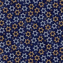 QT Hannukah Festival Star Of David Toss - 30275-N Navy - Cotton Fabric