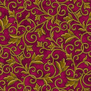 QT Heavenly Night Scroll - 31131-R Red - Cotton Fabric