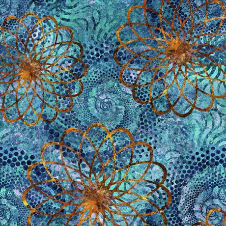 QT Twilight Spiral Floral - 29788-Q - Cotton Fabric