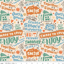 CWH Camp Smores - Text C13621-MARSHMALLOW - Cotton Fabric
