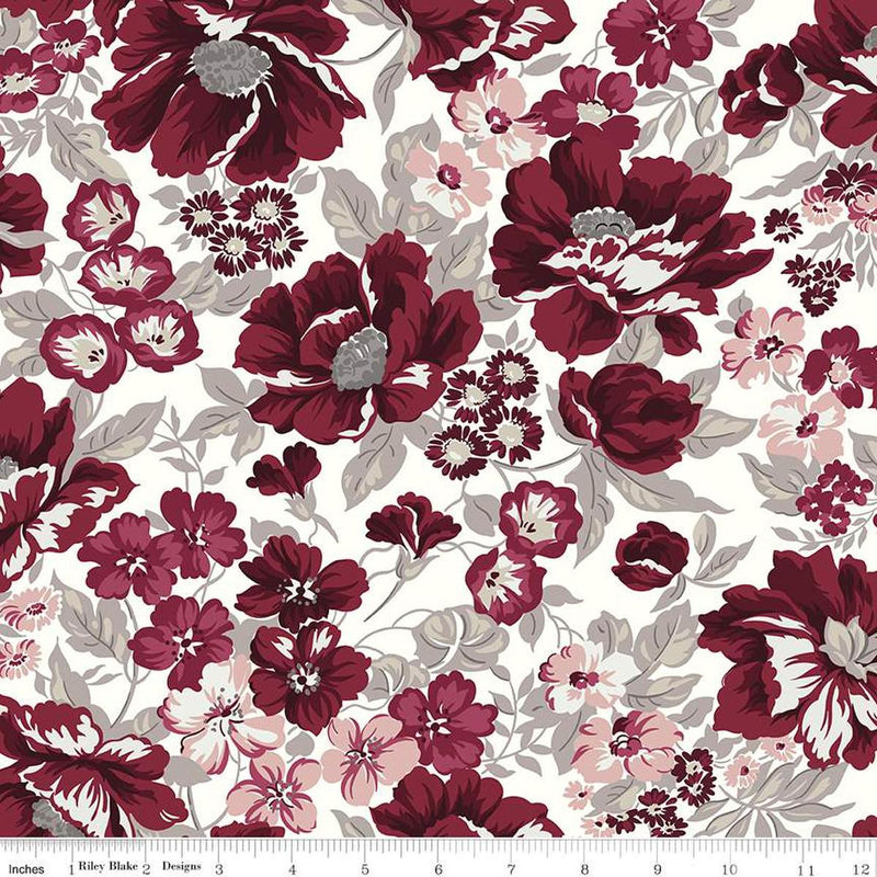 RILEY BLAKE Heartfelt - C13490-WHITE - Cotton Fabric