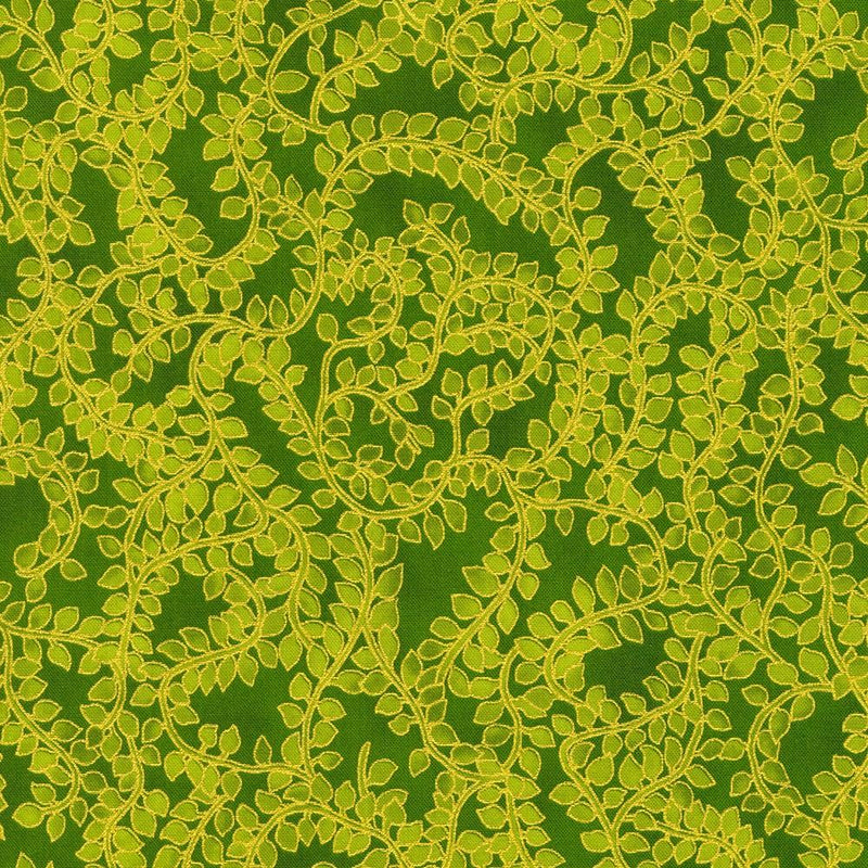 RK Jeweled Leaves - AXUM-21611-43 Leaf - Cotton Fabric