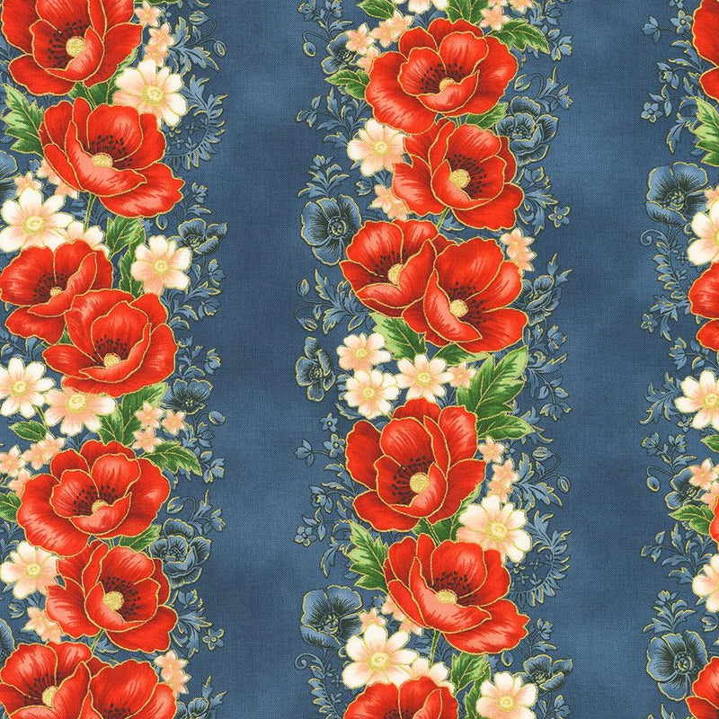 RK Poppy Hill 21857-473 Bouquet - Cotton Novelty Fabric