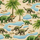 STUDIO E March of the Dinosaurs 6077-33 TAN - Cotton Fabric